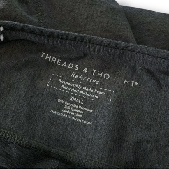 Threads 4 Thought Leggings Sz S ReActive High Waist Gray Athleisure Sustainable - Picture 11 of 11